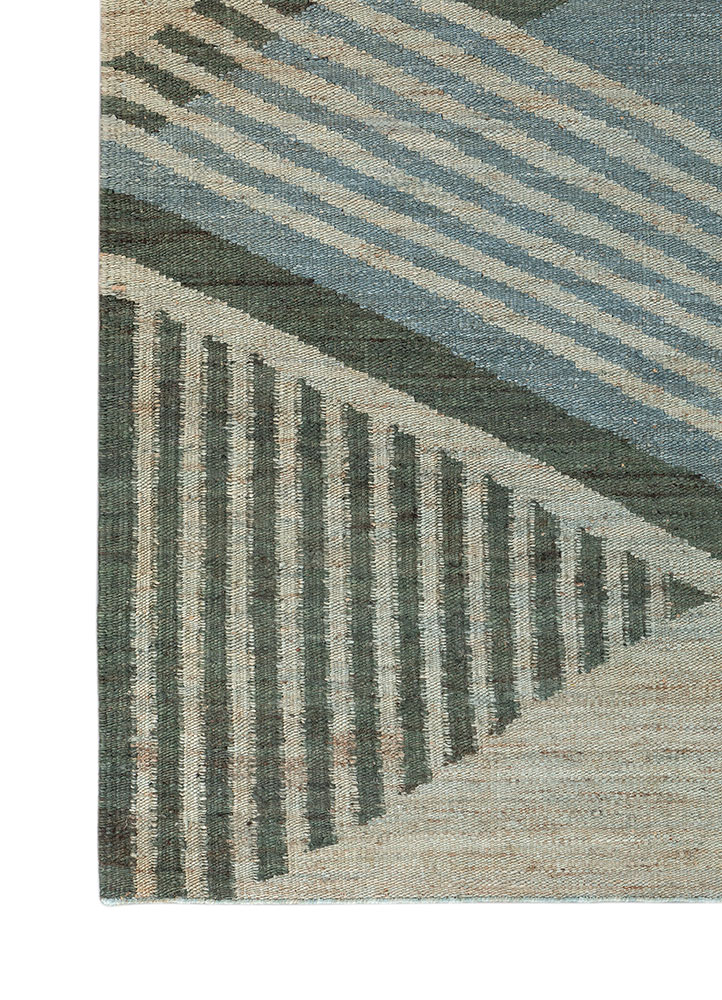 nomadic threads blue jute and hemp Flat Weaves Rug - Corner