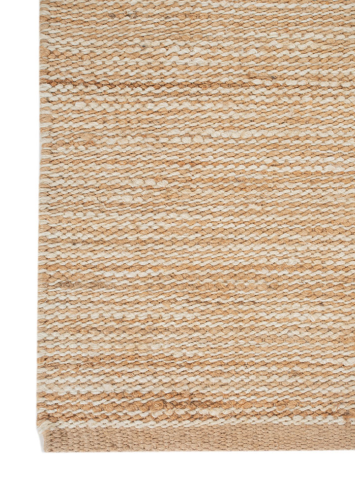 nomadic threads beige and brown jute and hemp Flat Weaves Rug - Corner