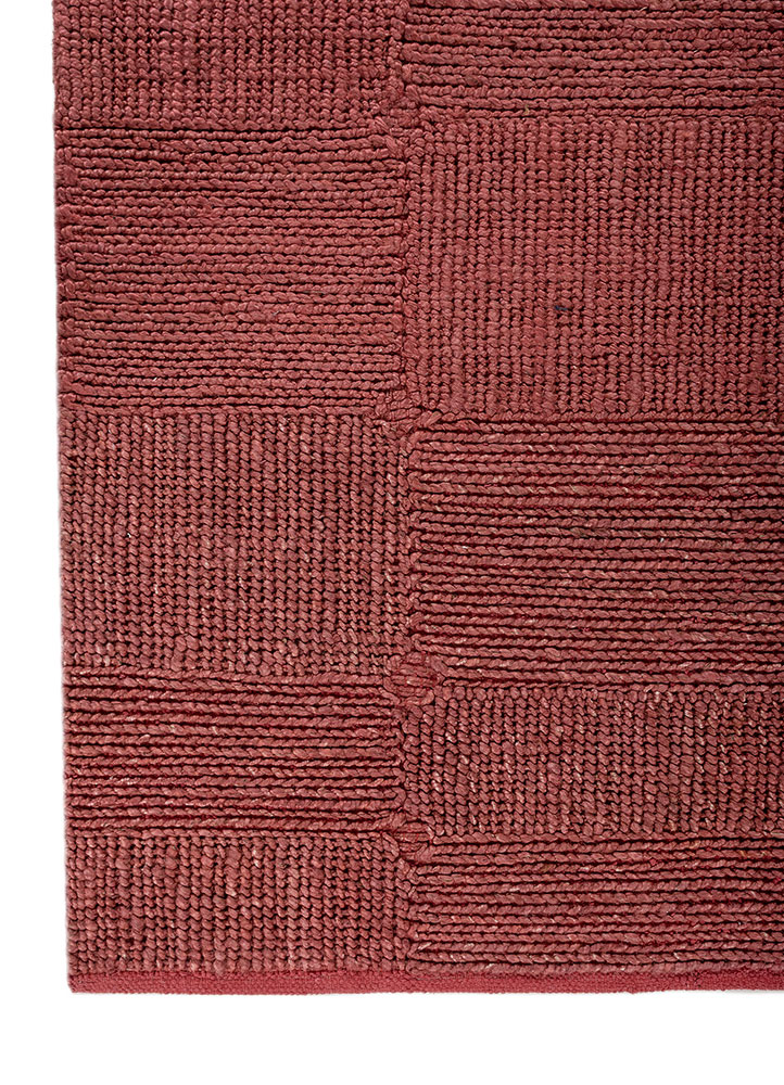 nomadic threads red and orange jute and hemp Flat Weaves Rug - Corner