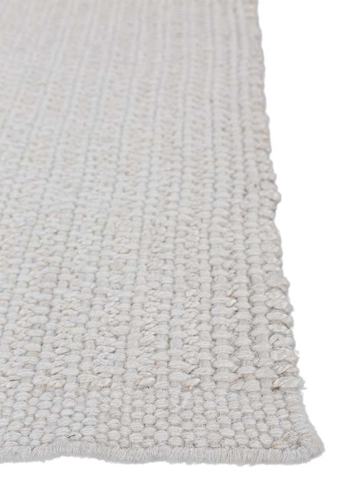 aprezo ivory wool Flat Weaves Rug - Corner