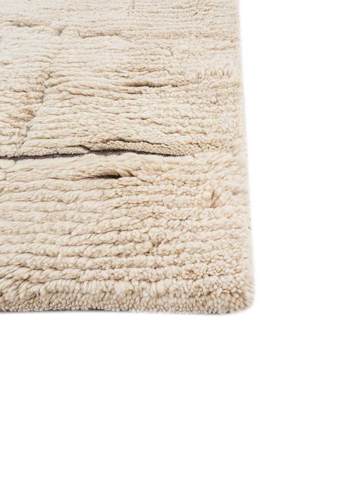 aprezo ivory wool Flat Weaves Rug - Corner