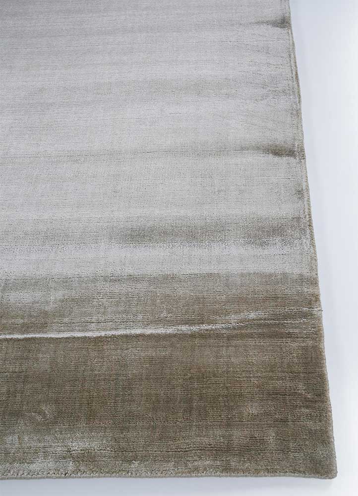 oxford grey and black viscose Hand Loom Rug - Corner