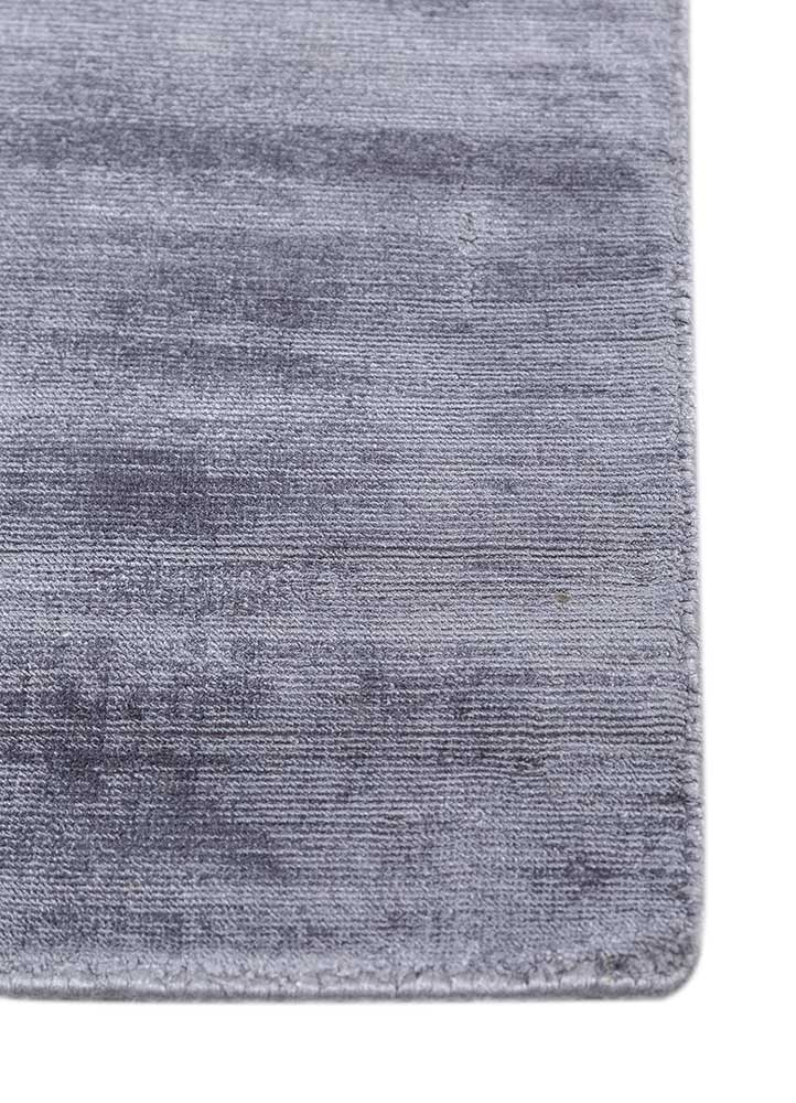 basis grey and black viscose Hand Loom Rug - Corner