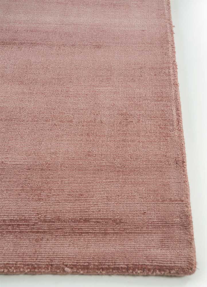 basis beige and brown viscose Hand Loom Rug - Corner