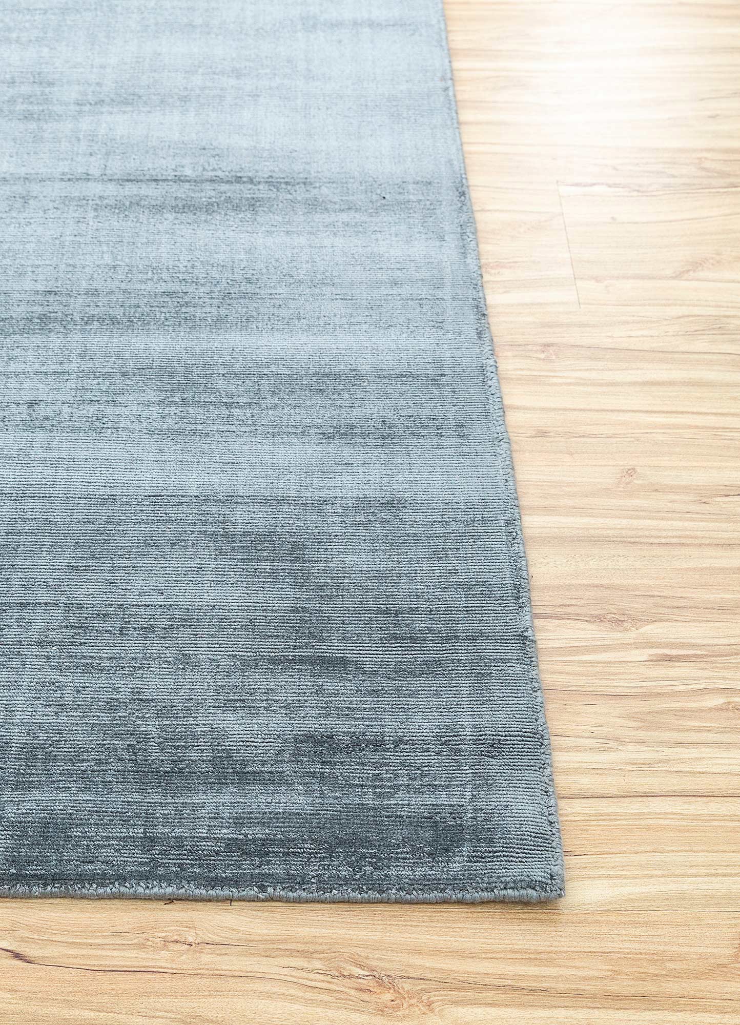 basis grey and black viscose Hand Loom Rug - Corner basis grey and black viscose Hand Loom Rug - Corner