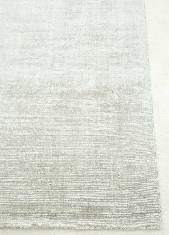 basis grey and black viscose Hand Loom Rug - Corner basis grey and black viscose Hand Loom Rug - Corner