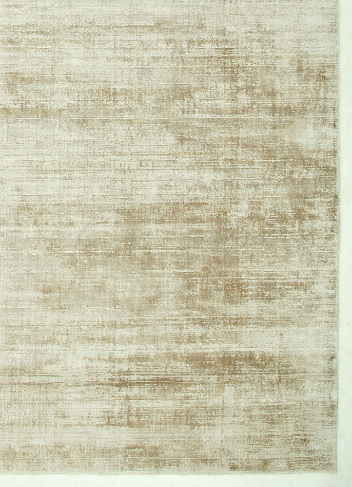 basis beige and brown viscose Hand Loom Rug - Corner basis beige and brown viscose Hand Loom Rug - Corner