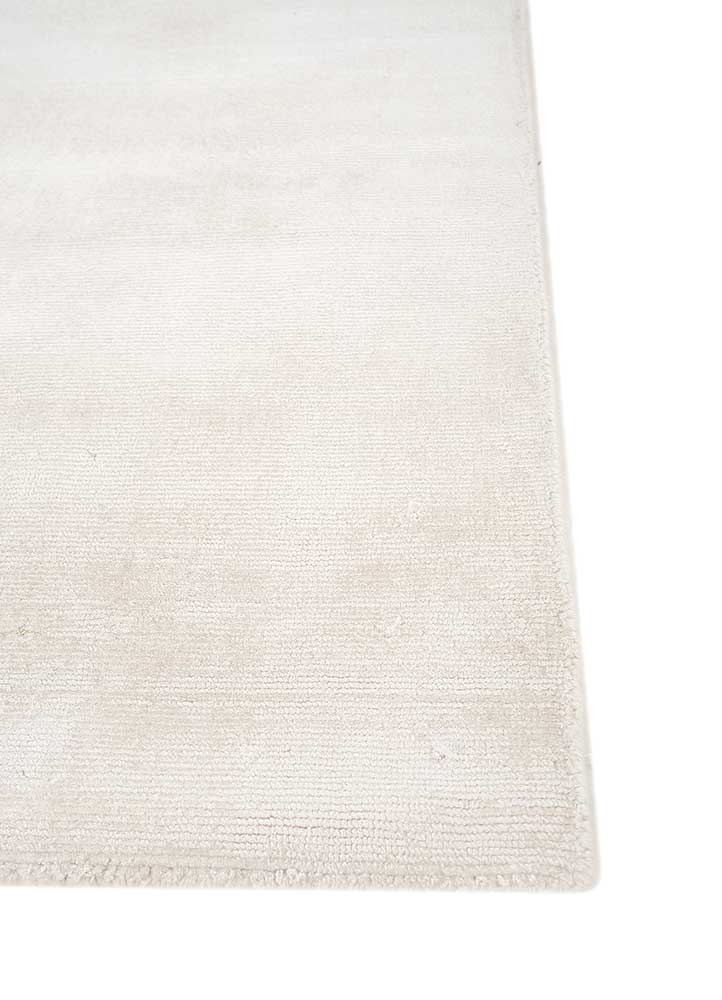 basis ivory viscose Hand Loom Rug - Corner