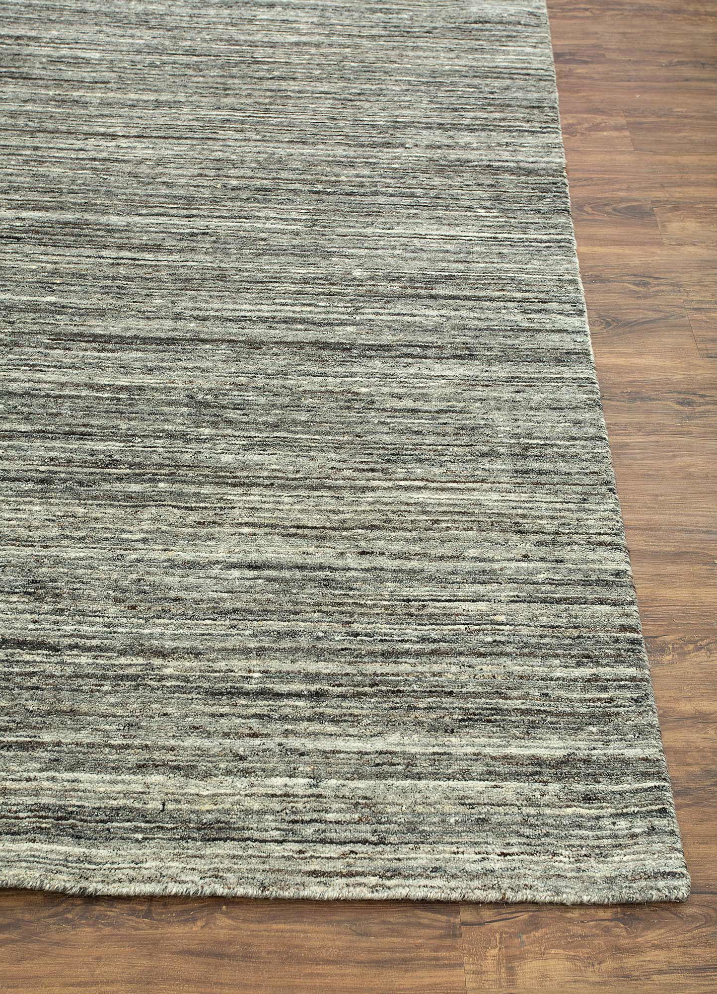 contour grey and black wool Hand Loom Rug - Corner contour grey and black wool Hand Loom Rug - Corner