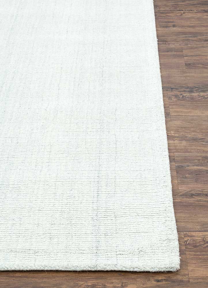 basis ivory wool and viscose Hand Loom Rug - Corner