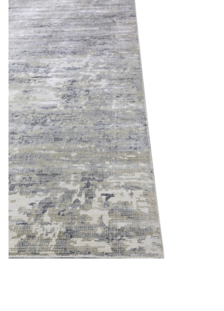 bespoke sile grey and black wool and viscose Hand Loom Rug - Corner bespoke sile grey and black wool and viscose Hand Loom Rug - Corner