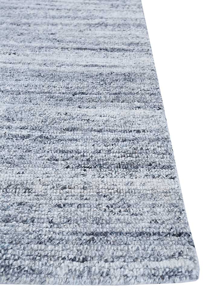 manifest blue polyester Hand Knotted Rug - Corner