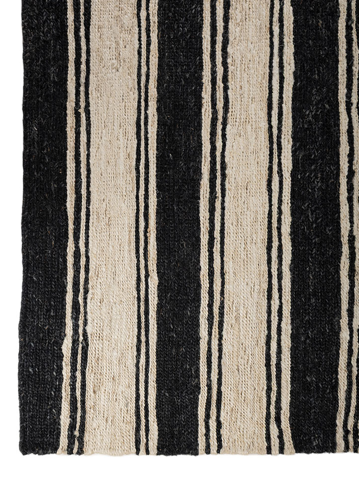 nomadic threads grey and black jute and hemp Hand Knotted Rug - Corner nomadic threads grey and black jute and hemp Hand Knotted Rug - Corner