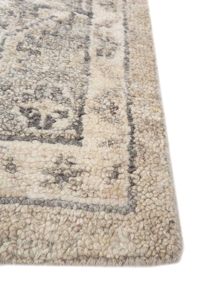 erbe grey and black wool Hand Knotted Rug - Corner erbe grey and black wool Hand Knotted Rug - Corner