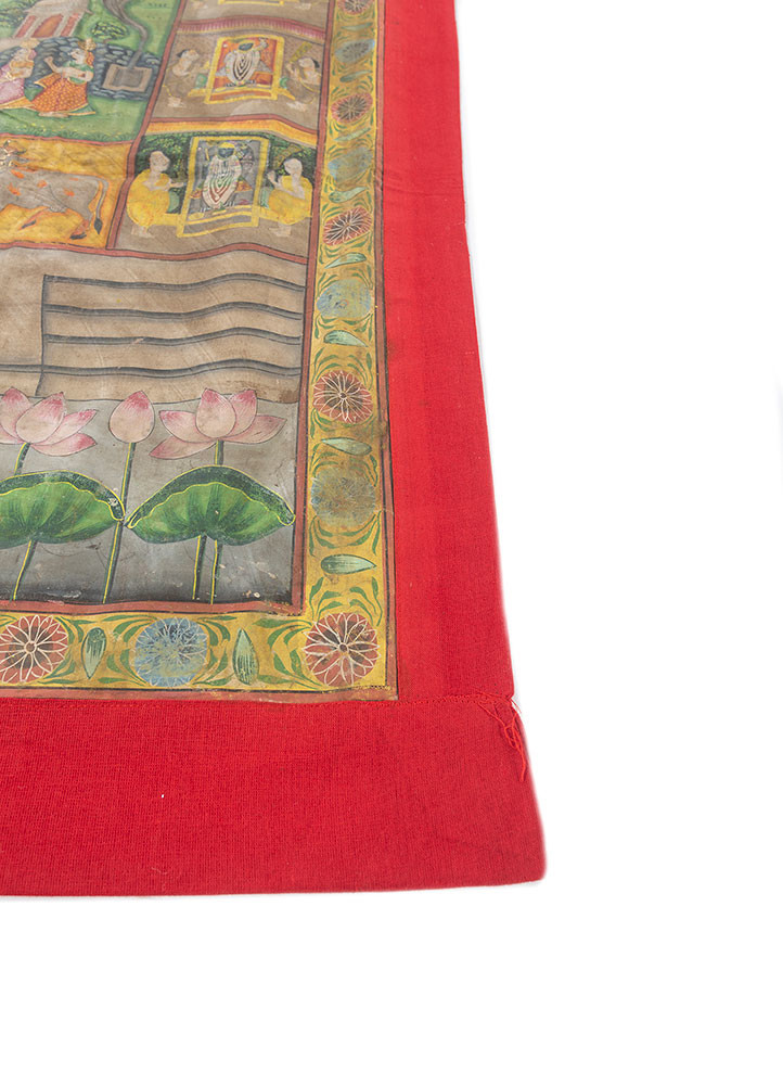 pichwai green cotton cloth ART WORK Rug - Corner pichwai green cotton cloth ART WORK Rug - Corner