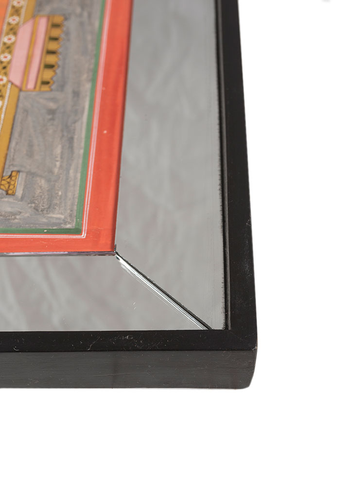 pichwai art red and orange cotton cloth ART WORK Rug - Corner pichwai art red and orange cotton cloth ART WORK Rug - Corner