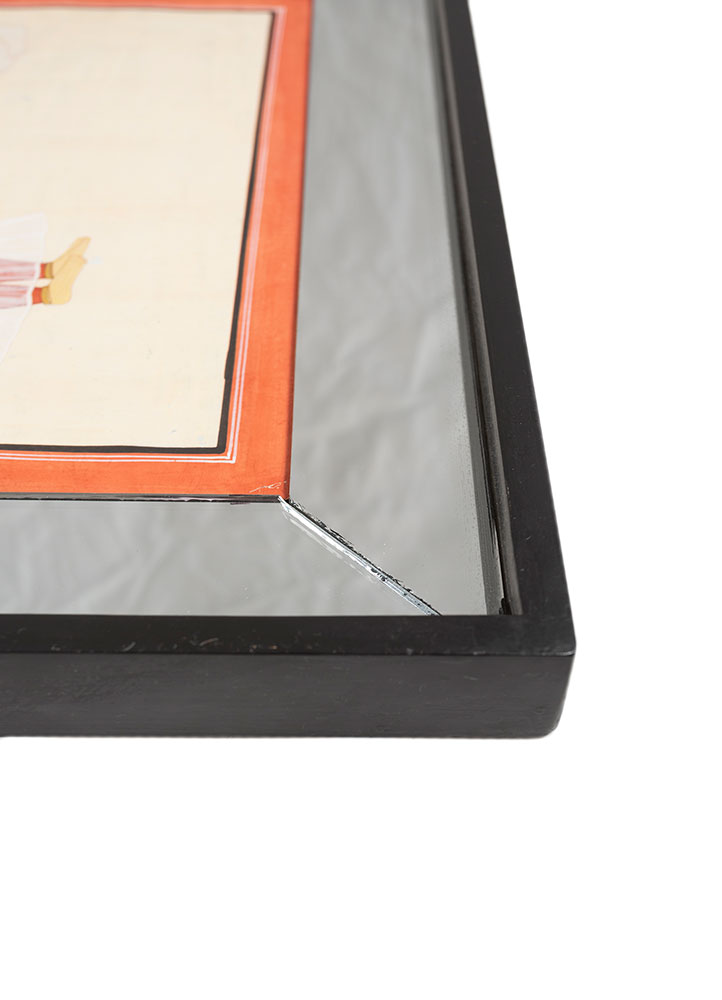 pichwai art red and orange cotton cloth ART WORK Rug - Corner pichwai art red and orange cotton cloth ART WORK Rug - Corner