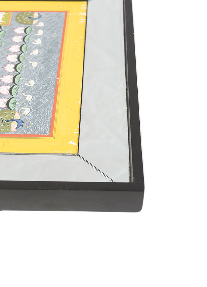 pichwai art gold cotton cloth ART WORK Rug - Corner