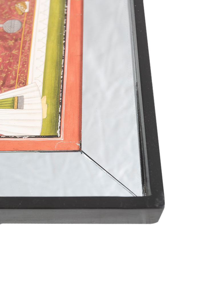 pichwai art green cotton cloth ART WORK Rug - Corner
