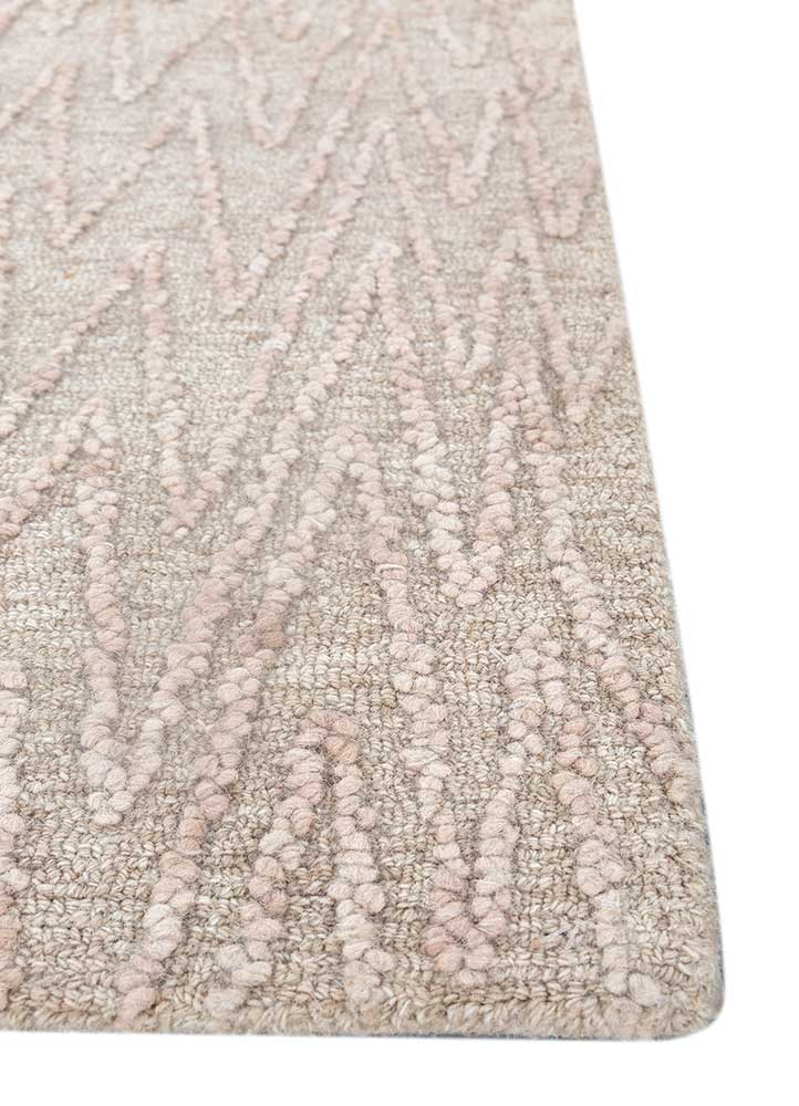modo ivory wool Hand Tufted Rug - Corner