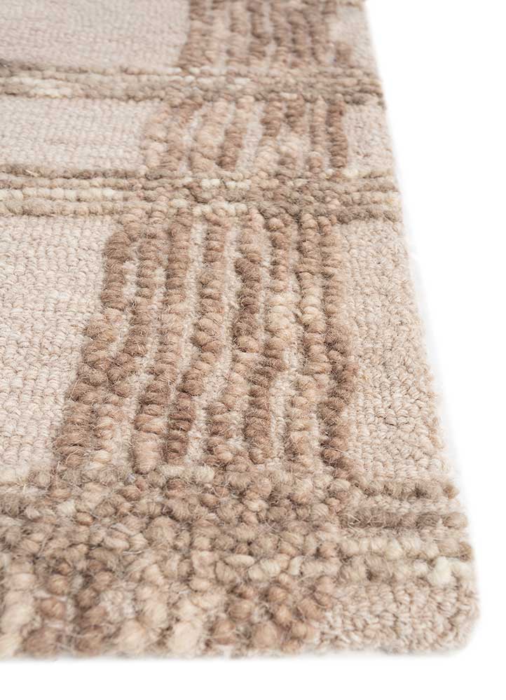 modo grey and black wool Hand Tufted Rug - Corner