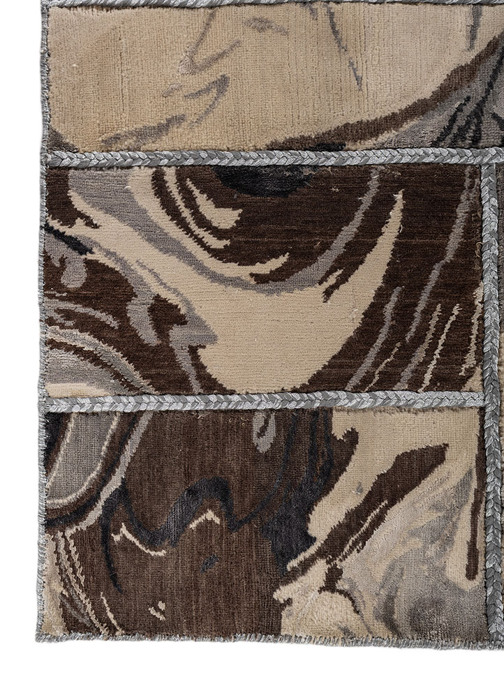 aprezo gold wool and silk Hand Knotted Rug - Corner aprezo gold wool and silk Hand Knotted Rug - Corner