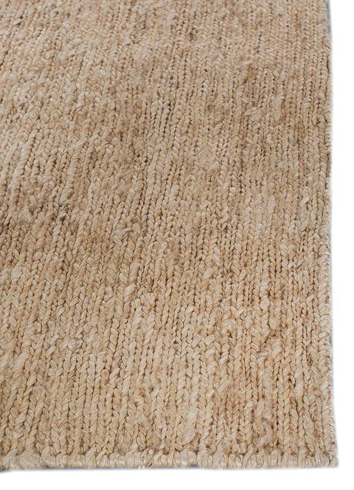 hula beige and brown jute and hemp Hand Knotted Rug - Corner