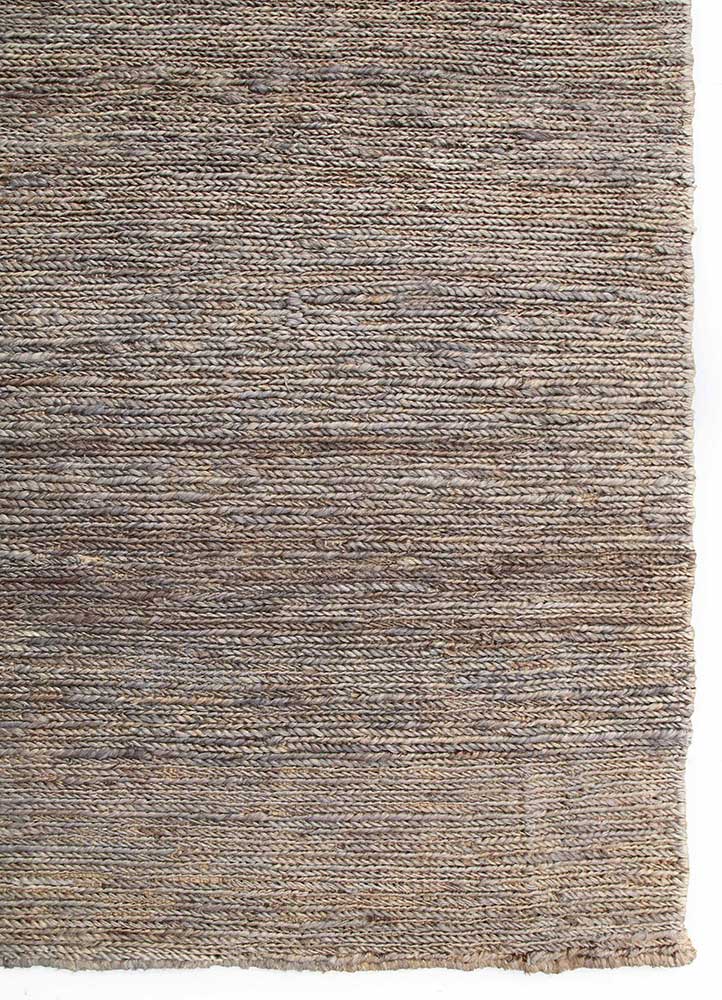 hula beige and brown jute and hemp Hand Knotted Rug - Corner