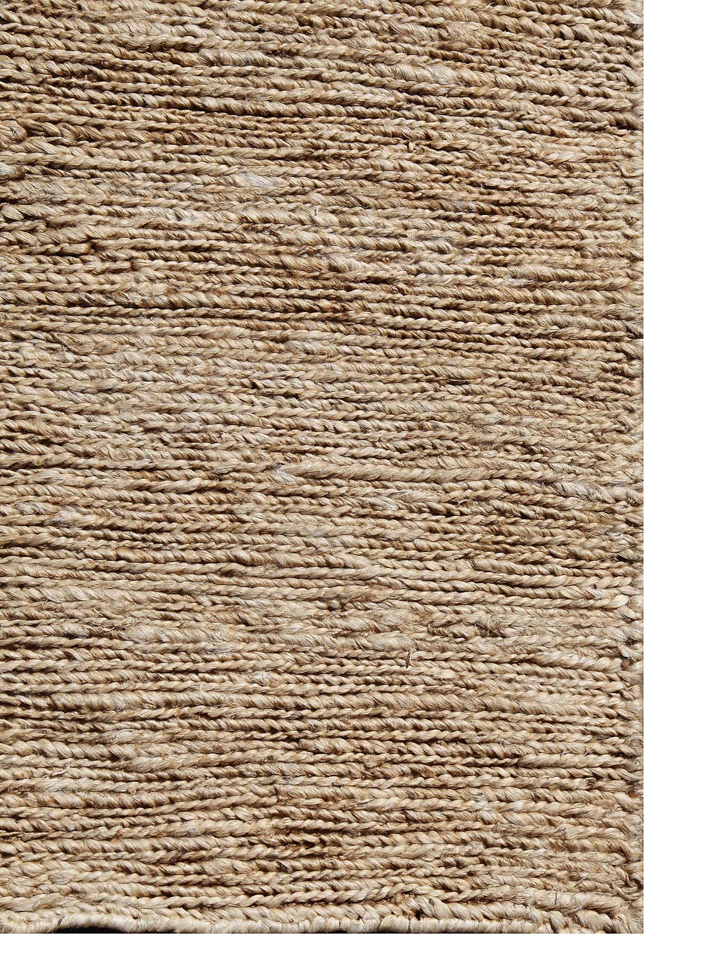 hula beige and brown jute and hemp Hand Knotted Rug - Corner