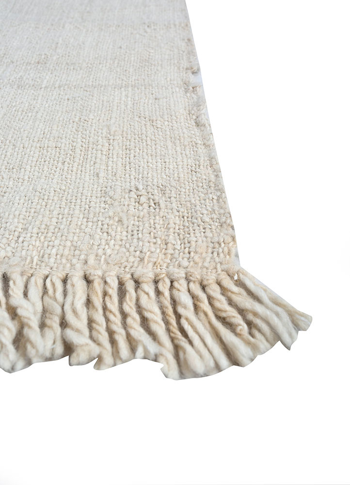 bespoke sile ivory wool Hand Loom Rug - Corner bespoke sile ivory wool Hand Loom Rug - Corner