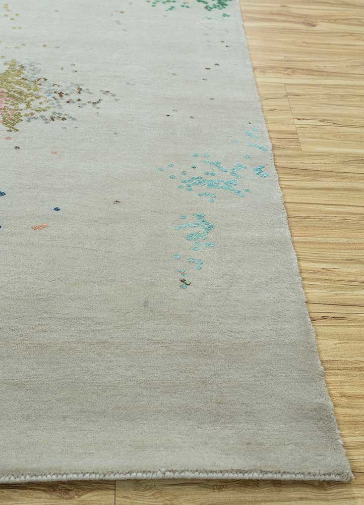 free verse by kavi multi wool and silk Hand Knotted Rug - Corner free verse by kavi multi wool and silk Hand Knotted Rug - Corner