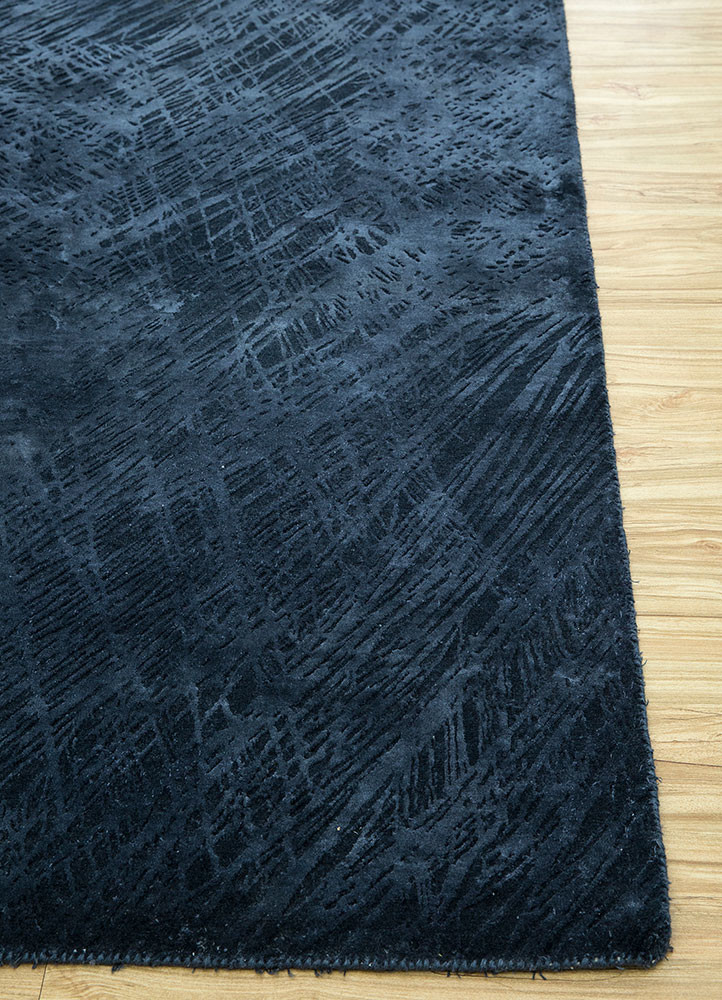 free verse by kavi blue wool and silk Hand Knotted Rug - Corner free verse by kavi blue wool and silk Hand Knotted Rug - Corner