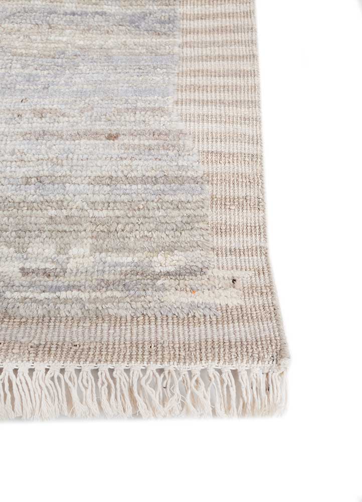 manifest grey and black afghan wool Hand Knotted Rug - Corner