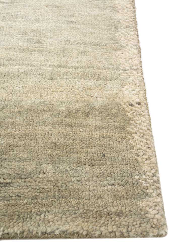 manifest blue wool Hand Knotted Rug - Corner