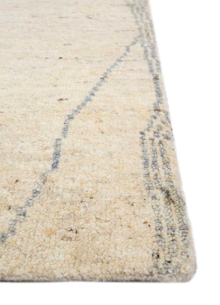 manifest ivory wool Hand Knotted Rug - Corner