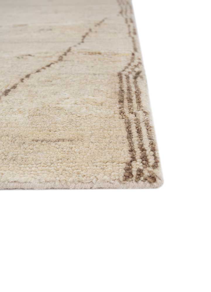 manifest ivory wool Hand Knotted Rug - Corner