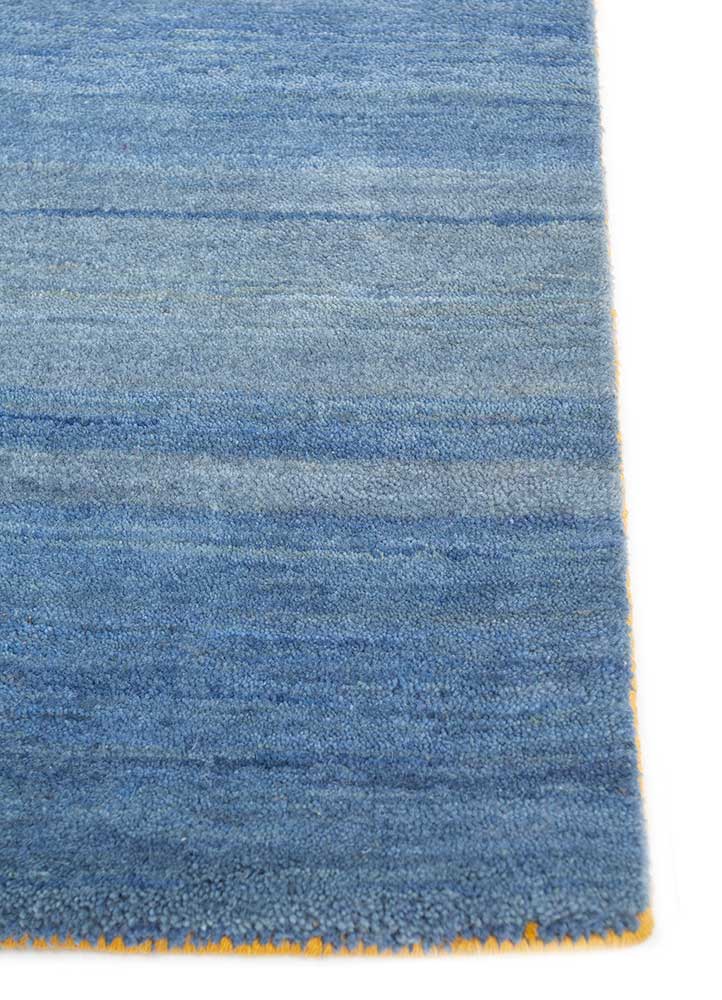 free verse by kavi gold wool and silk Hand Knotted Rug - Corner