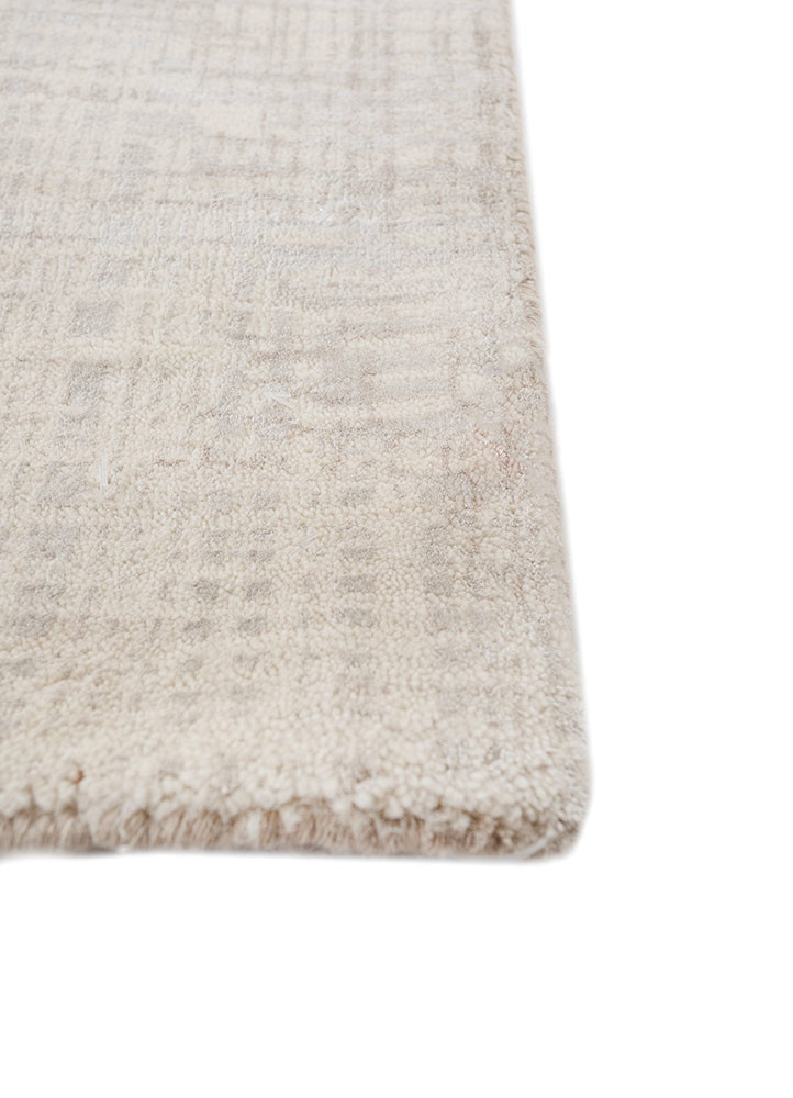 unstring by kavi ivory wool and bamboo silk Hand Knotted Rug - Corner unstring by kavi ivory wool and bamboo silk Hand Knotted Rug - Corner