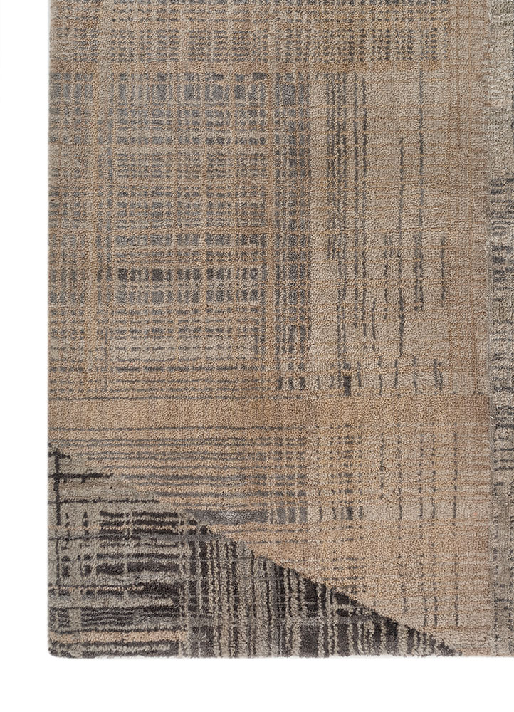 aprezo ivory wool and bamboo silk Hand Knotted Rug - Corner