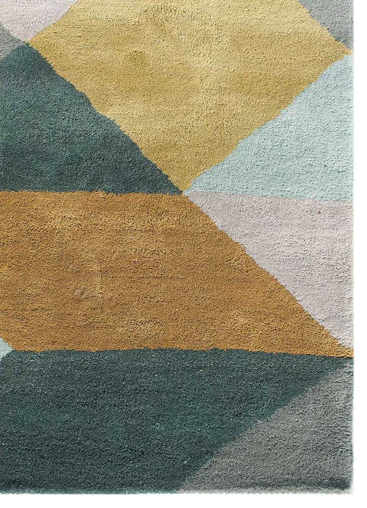 transcend multi wool Hand Tufted Rug - Corner