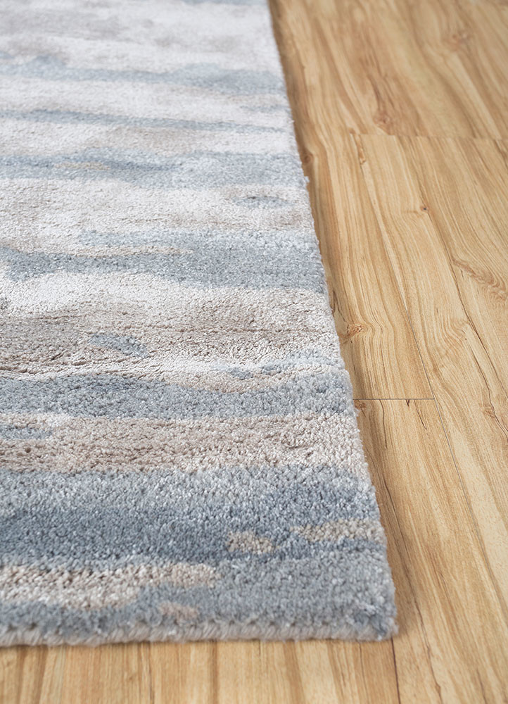 genesis grey and black wool and viscose Hand Tufted Rug - Corner genesis grey and black wool and viscose Hand Tufted Rug - Corner