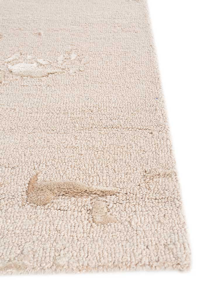 genesis ivory wool and viscose Hand Tufted Rug - Corner