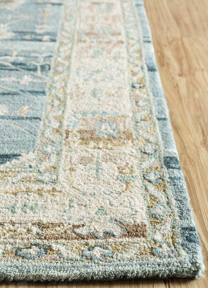 mythos blue wool Hand Tufted Rug - Corner mythos blue wool Hand Tufted Rug - Corner