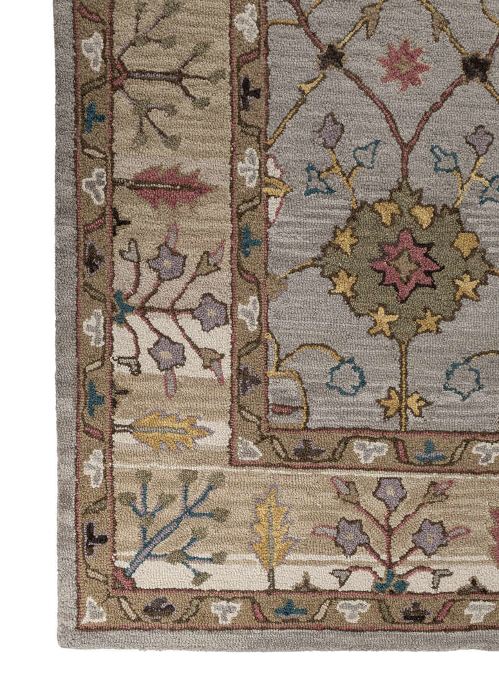 mythos grey and black wool Hand Tufted Rug - Corner mythos grey and black wool Hand Tufted Rug - Corner