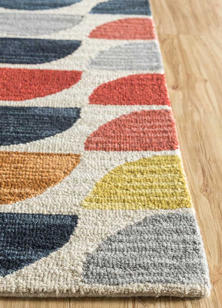 acar ivory wool Hand Tufted Rug - Corner acar ivory wool Hand Tufted Rug - Corner