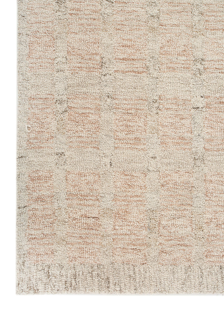 aprezo red and orange wool Hand Tufted Rug - Corner