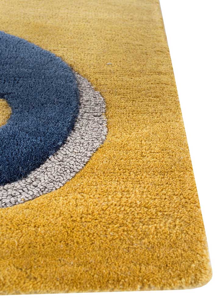 confetti gold wool and viscose Hand Tufted Rug - Corner