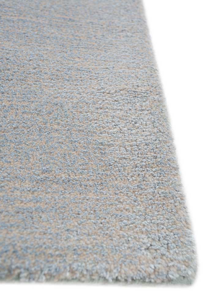 caliedo blue wool and viscose Hand Tufted Rug - Corner