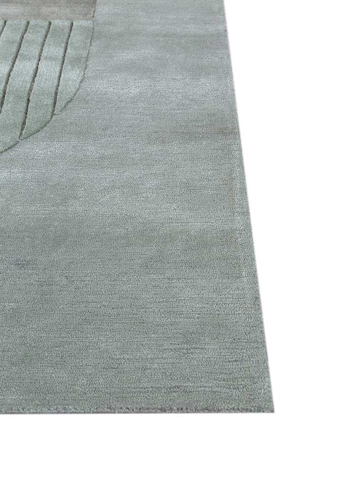 caliedo blue wool and viscose Hand Tufted Rug - Corner