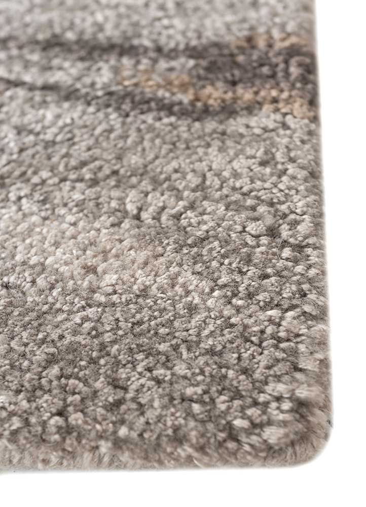 genesis grey and black wool and viscose Hand Tufted Rug - Corner
